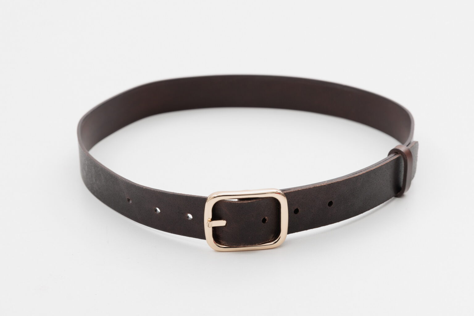 PASEK ZE SKÓRY-BRĄZOWY